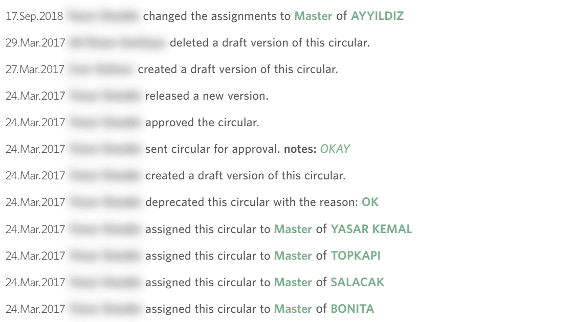 Circular Event Logs